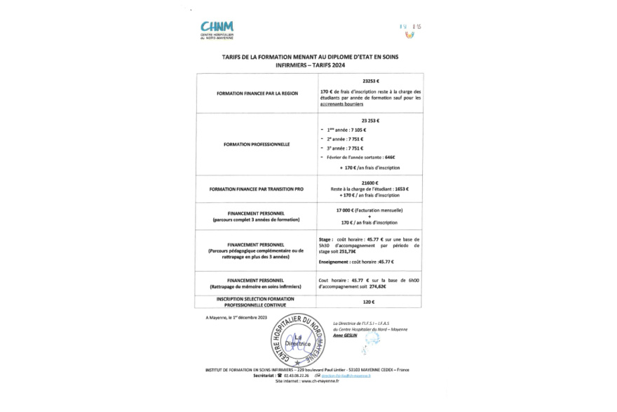 Tarifs 3